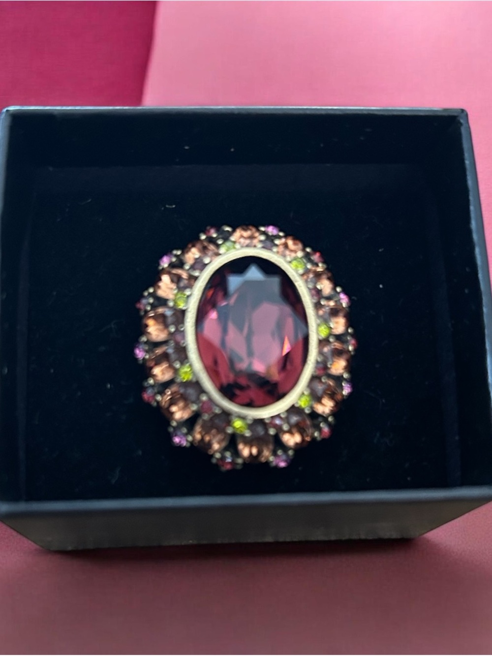 Heidi Daus gorgeous Crystal Oval Cocktail Ring